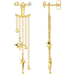 Thomas Sabo Stars Earrings - Gold/Transparent