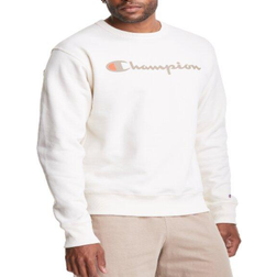 Champion Powerblend Fleece Crew Script Logo - Natural