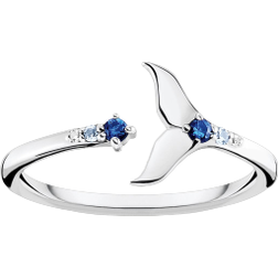 Thomas Sabo Tail Fin Ring - Silver/Blue/Transparent