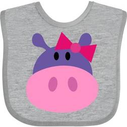 Inktastic Girl Hippo Infant Bib