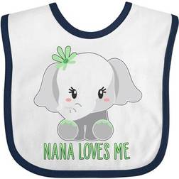 Inktastic Nana Loves Me- Cute Elephant Infant Bib