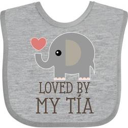 Inktastic Tia Loves Me Baby Elephant Infant Bib Unisex