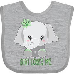 Inktastic Gigi Loves Me-Cute Elephant Infant Bib