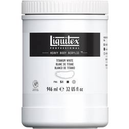 Liquitex Heavy Body Professional Artist Acrylic Colors titanium white 32 oz