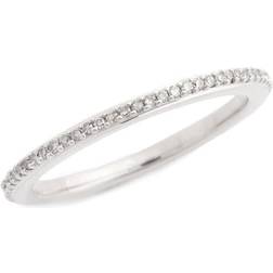 Monica Vinader Skinny Eternity Ring - Silver/Diamonds