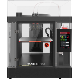 Raise3D Imprimante 3D Pro3 Dual Extruder Banc dimpression chauffant, système à double buse de sortie (extrudeuse double) lit métallique flexible, avec