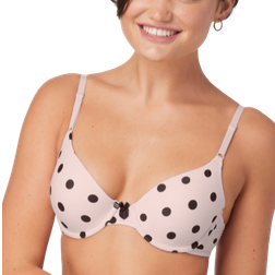 Maidenform One Fab Fit Everyday Demi Underwire Bra - Modern Dot Print/Sandshell