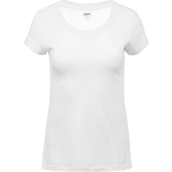 L'agence Cory Scoop Neck Top - White