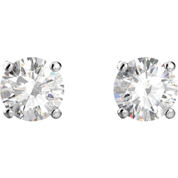 Swarovski Attract Stud Earrings - Silver/Transparent