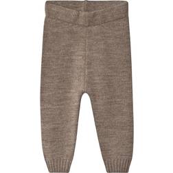 Little Jalo Baby's Knitted Pants - Wood Brown