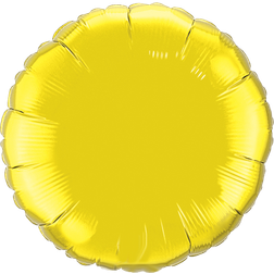 Qualatex 18" Citrine Yellow Plain Circle Foil Balloon