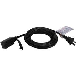 Qvs PC2PX-15 15 ft. 3-Outlet 2-Prong Power Extension Cord