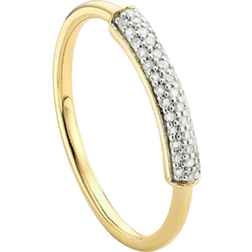 Monica Vinader Gold Fiji Bar Stacking Ring Diamond