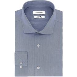 Calvin Klein Steel Slim-Fit Non-Iron Stretch Performance Dress Shirt - Smokey Blue