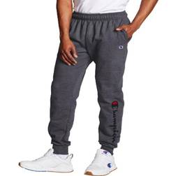 Champion Powerblend Fleece Joggers Script Logo 31" - Granite Heather