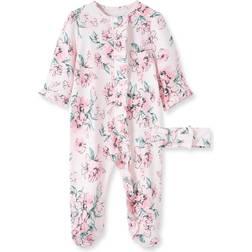 Little Me Dream Floral Footie & Headband - Girls