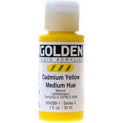 Golden Fluid Acrylics cadmium yellow medium hue 1 oz