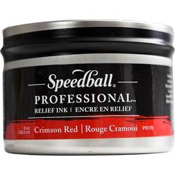 Speedball Professional Relief Ink crimson red 8 oz. can