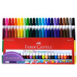 Faber-Castell Duo Tip Washable Markers-24/Pkg