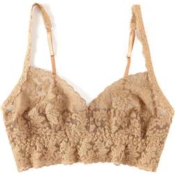 Hanky Panky V-Neck Retro Lace Bralette - Sun-Tan