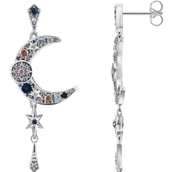 Thomas Sabo Royalty Moon Earrings -Silver/Multicolour