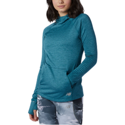 New Balance Heat Grid Hoodie Women - Mountain Teal Heather