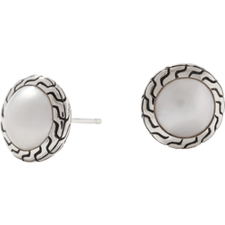 John Hardy Stud Earring - Silver/Pearl