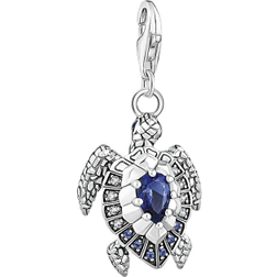 Thomas Sabo Charm Club Collectable Turtle Charm Pendant - Silver/Multicolour