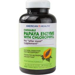 American Health Papaya Enzyme With Chlorophyll Chewable 600 Chewable Tablets