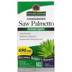 Nature's Answer Saw Palmetto Standardized 690 mg 120 Vegetarian Capsules 60 pcs