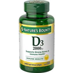 Natures Bounty Nature's Bounty D3 50 mcg (2 000 IU) 240 Rapid Release Softgels