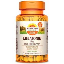 Sundown Naturals Melatonin Tablets 5mg, 90 ct False 90