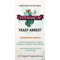 Vitanica Yeast Arrest, 14 Vaginal Suppositories