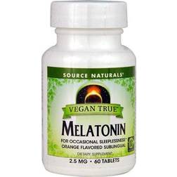 Source Naturals Vegan True Melatonin Orange 2.5 mg 60 Tablets