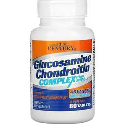 21st Century Glucosamine Chondroitin Complex Plus MSM Advanced Triple Strength 80 Tablets