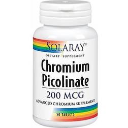 Solaray Chromium Picolinate 200 mcg 50 Tablets