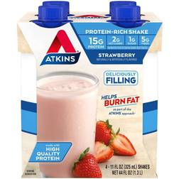 Atkins RTD Shake Strawberry 11 fl oz Each Pack of 4