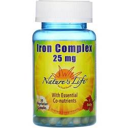 Nature's Life Iron Complex 25 mg 50 Vegetarian Capsules