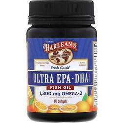 Barlean's Ultra EPA DHA Double Potency Omega-3 Orange 60 Softgels