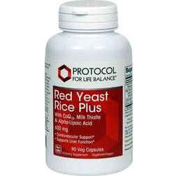 Protocol For Life Balance Red Yeast Rice Plus 600 mg 90 Veg Capsules