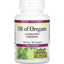 Natural Factors Oil of Oregano 180 Mg 30 Softgels