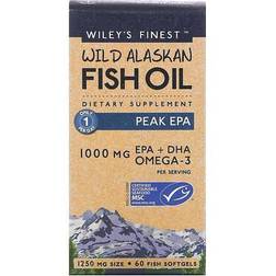 Wiley's Finest Wiley's Finest Wild Alaskan Fish Oil Peak EPA 1250 mg 60 Fish Softgels 60 pcs