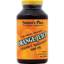 Nature's Plus Vitamin C 1,000 MG Orange Juice (60 Chewable Tablets)