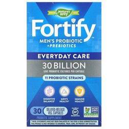 Natures Way Nature's Way Fortify Men's Probiotic Prebiotics Everyday Care 30 Billion 30 Delayed-Release Veg. Capsules