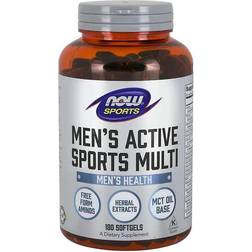 Now Foods Mænds Aktive Sport Multi 90 Bløde Kapsler