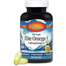 Carlson Elite Omega-3 Gems Natural Lemon 800 mg 60 Softgels