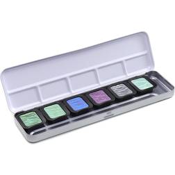 Royal Talens FINETEC Pearlescent watercolour set Cool 6 colours