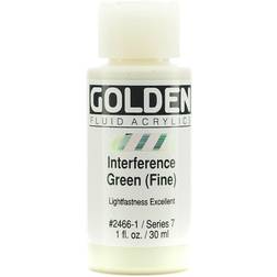 Golden Fluid Acrylics interference green fine 1 oz