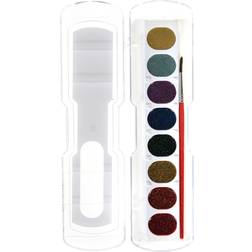 Washable Glitter,No.9 Paintbrush Included,Nontoxic,8/Set PK