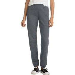 Hanes Women's ComfortSoft EcoSmart Cinch Bottom Leg Sweatpants - Slate Heather